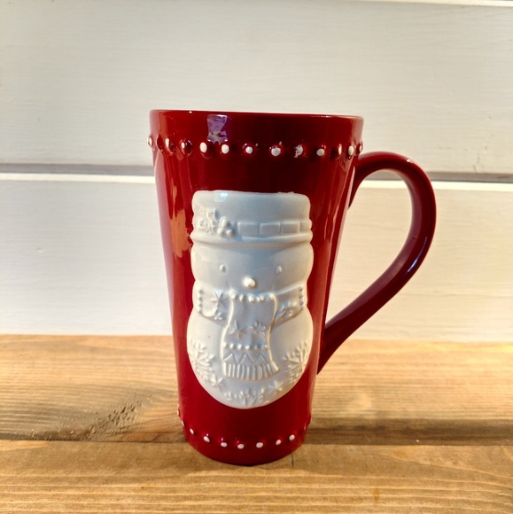 Hallmark Other - Hallmark 2018 Embossed Snowman Holiday Mug